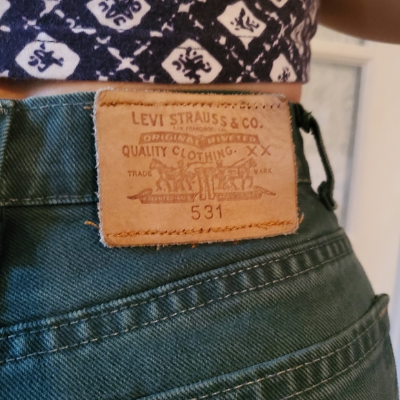 Vintage 1990's Levis 531 green - Picture 3 of 8